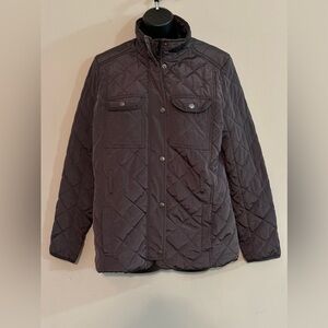 GAP 2012 Womens Winter Warmth Quilted Winter Jacket size medium Missing belt EUC